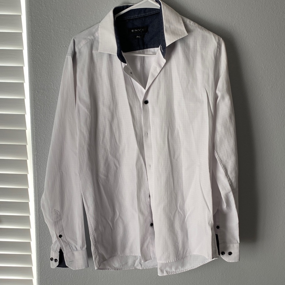 Envy White Casual Button Down Shirt